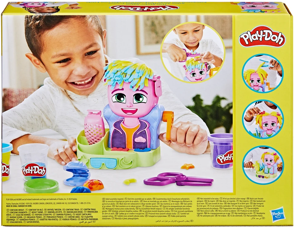 Kūrybinis modelino rinkinys Hasbro Play-Doh Hair Staylin' Salon F8807, įvairių spalvų