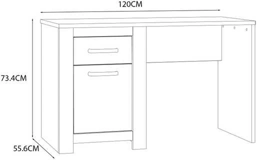 Stalas su stalčiais Domoletti HVNB211-M621, medinis