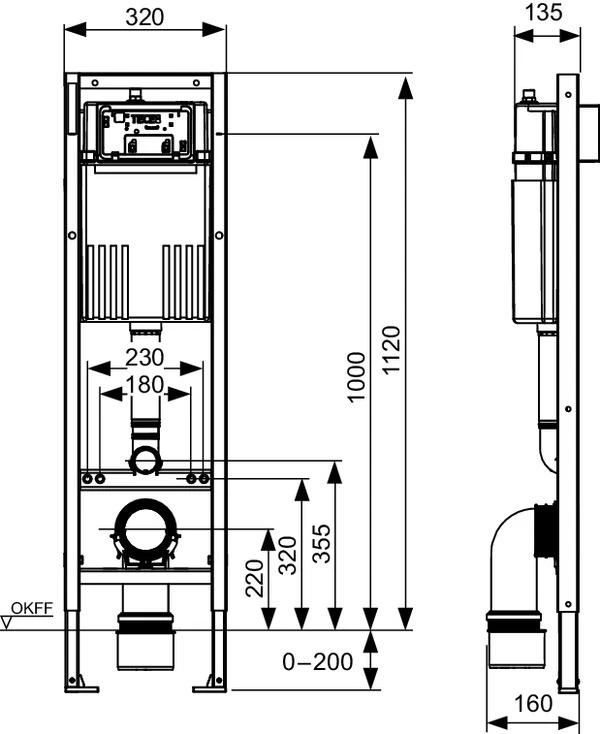 Potinkinis WC rėmas TECEbase 9400440