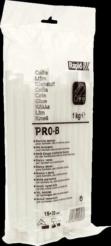 Klijų strypeliai Rapid PRO-B; 12x190 mm; 1kg; baltos spalvos