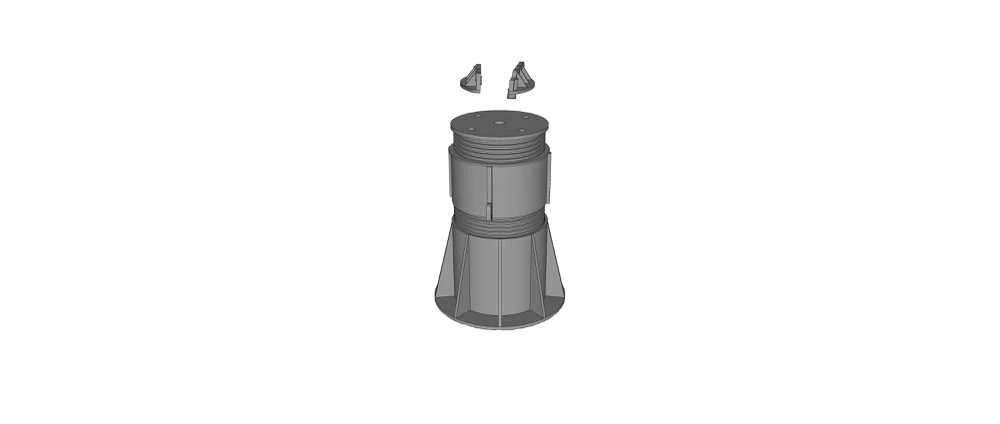 Nežinomas Reguliuojamas pjedestalas terasinėms lentoms 110–180mm, 1vnt