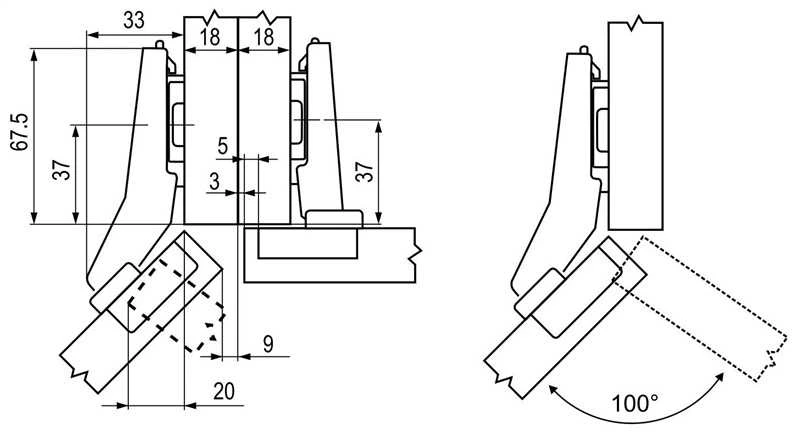 Rejs LANKS KAMP 45OPUS CLIP D35 100OH=0 EUR