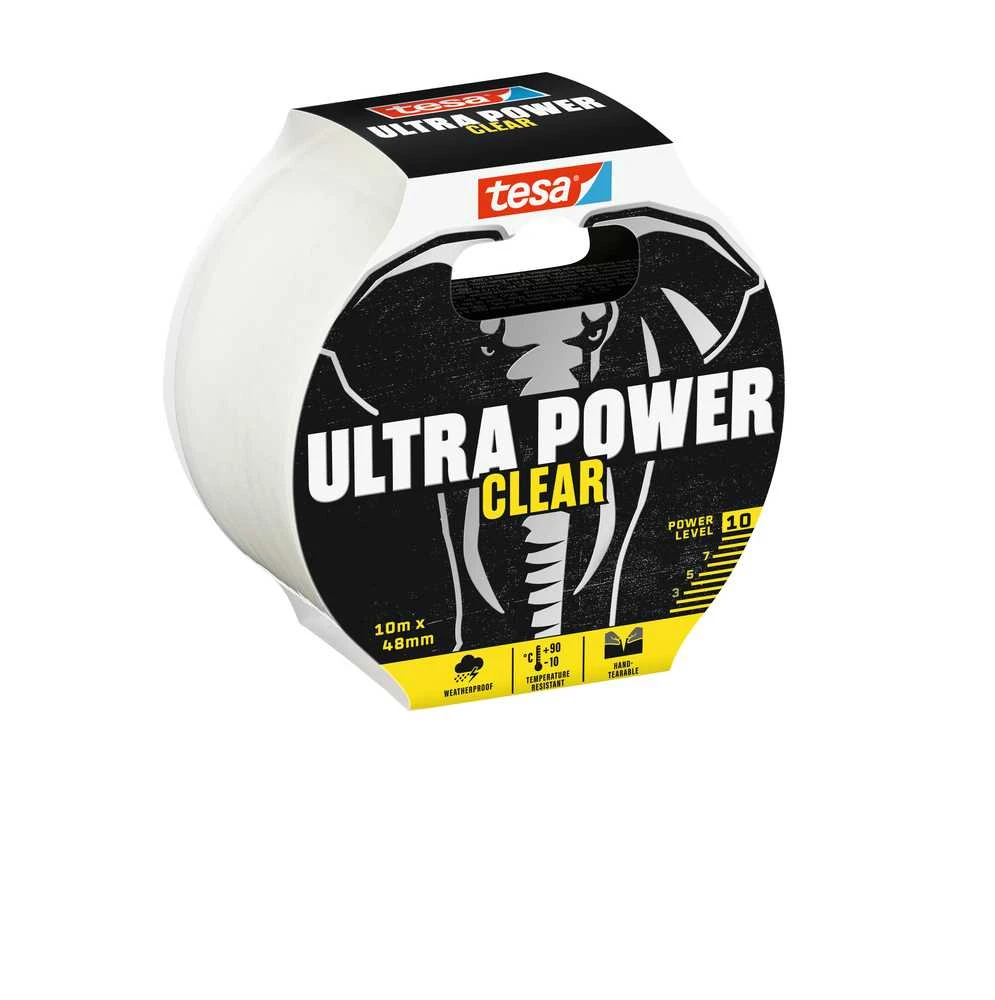 Lipnioji juostelė TESA ULTRA POWER CLEAR 56496, 10 m × 48 mm