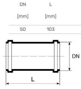 Magnaplast Vidaus kanalizacijos remontinė mova Ultra dB, Ø 50 mm