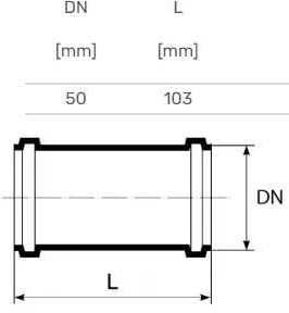 Remonto mova mažatriukšmei vidaus kanalizacijai Magnaplast Ultra dB, 50 mm