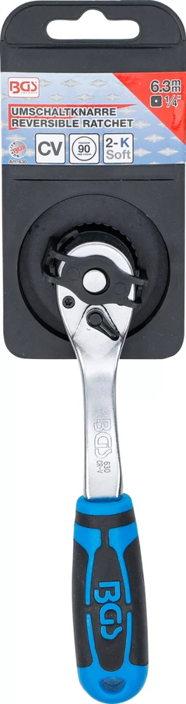 Bgs Technic Rankena galvutėms terkšlinė | smulkūs dantukai | 6.3 mm (1/4") (630)