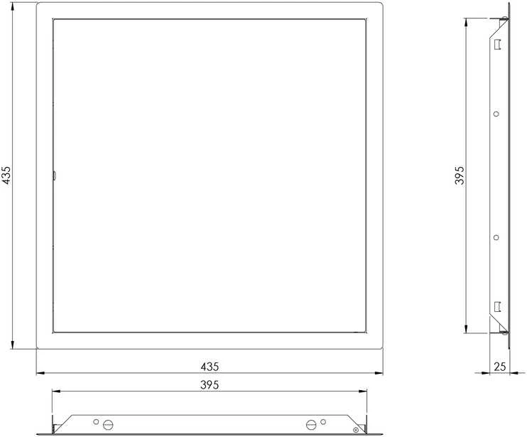 Europlast revizinis dangtelis, 400 mm x 400 mm