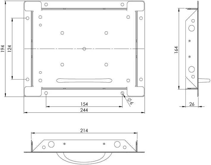 Apžiūros liukas Europlast MDU2025, 164 mm x 214 mm