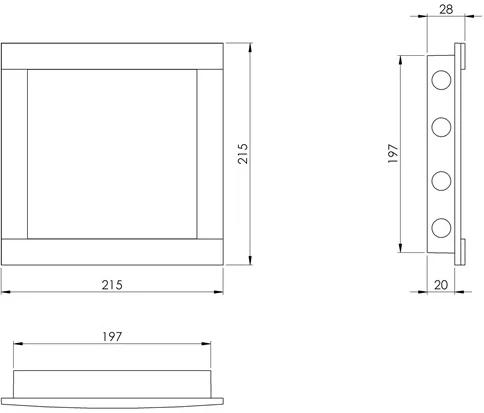 Revizinės durelės EUROPLAST PL2020A. 20 x 20 cm