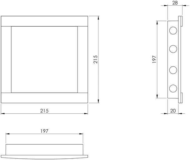 Revizinės durelės EUROPLAST PL2020A. 20 x 20 cm