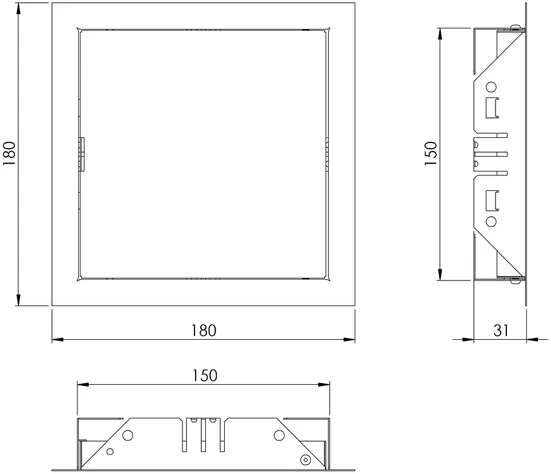 Revīzijas lūka Europlast RL1515, 150 mm x 150 mm
