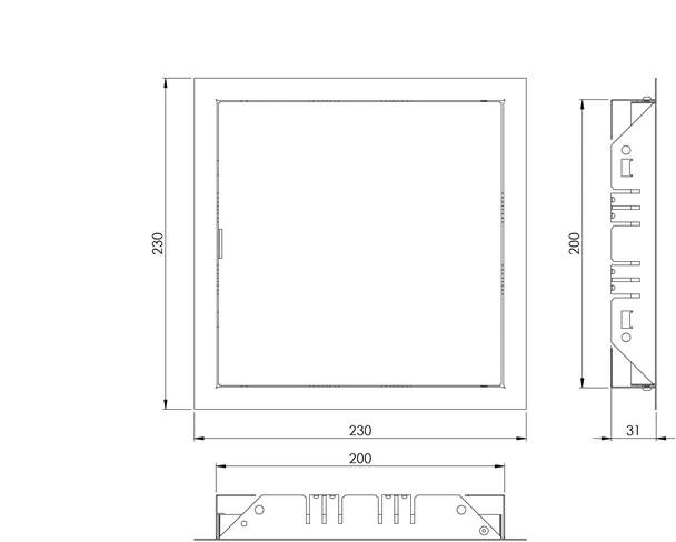 Revīzijas lūka Europlast RL2020, 200 mm x 200 mm