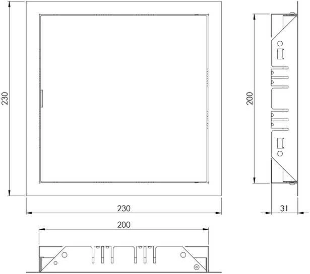 Revizinės durelės EUROPLAST RL2020, 20 x 20 cm