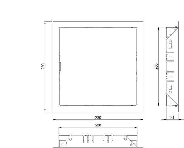 Revizinės durelės EUROPLAST RL2020A, 20 x 20 cm