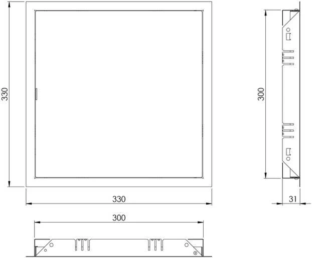 Revizinės durelės EUROPLAST RL3030A, 30 x 30 cm