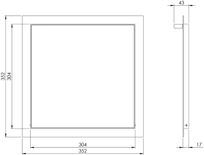 Revizinės durelės EUROPLAST RLR3030, 30 x 30 cm