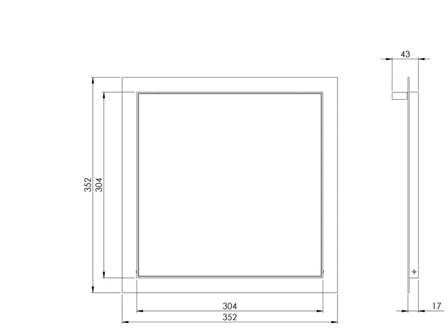 Revizinės durelės EUROPLAST RLR3030, 30 x 30 cm