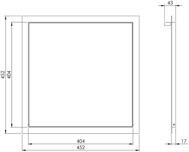 Revizinės durelės EUROPLAST RLR4040, 40 x 40 cm
