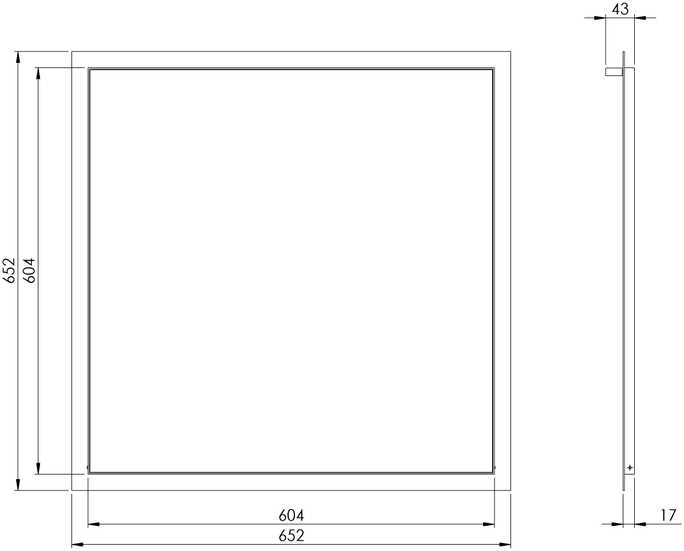 Revizinės durelės EUROPLAST RLR6060, 60 x 60 cm