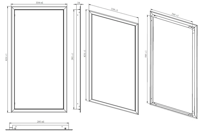 Haushalt Dymo REVISION DOORS 300X600 Baltas