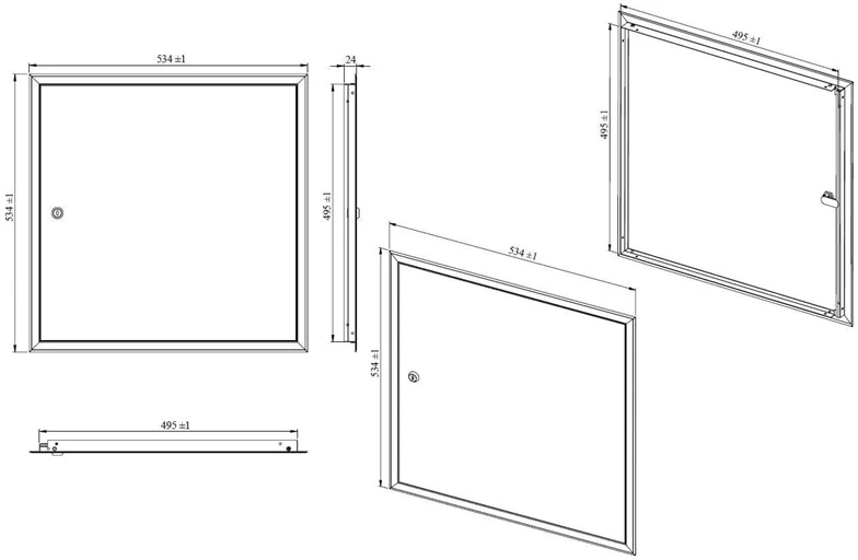 Haushalt „Memorysolution“ REVIZIJOS DURYS 500X500, SU SPYNA