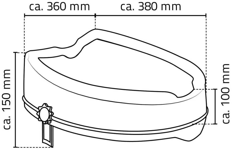 RIDDER Tualeto sėdynė su paaukštinimu 10cm, Balta