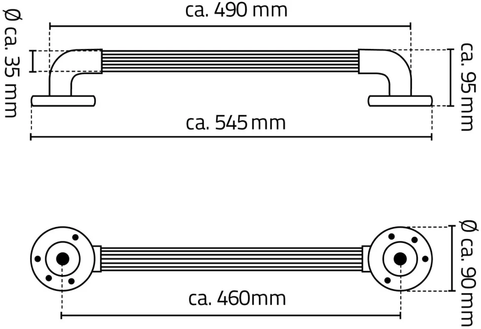 RIDDER Rokturis atbalstam Max 45cm, juodas