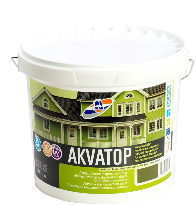 Dažai Rilak AKVATOP žalia tamsūs 3.6 L
