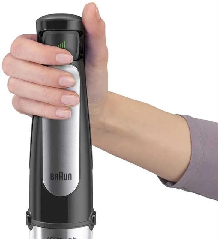 Rokas blenderis Braun MQ 7087, melna/nerūsējošā tērauda