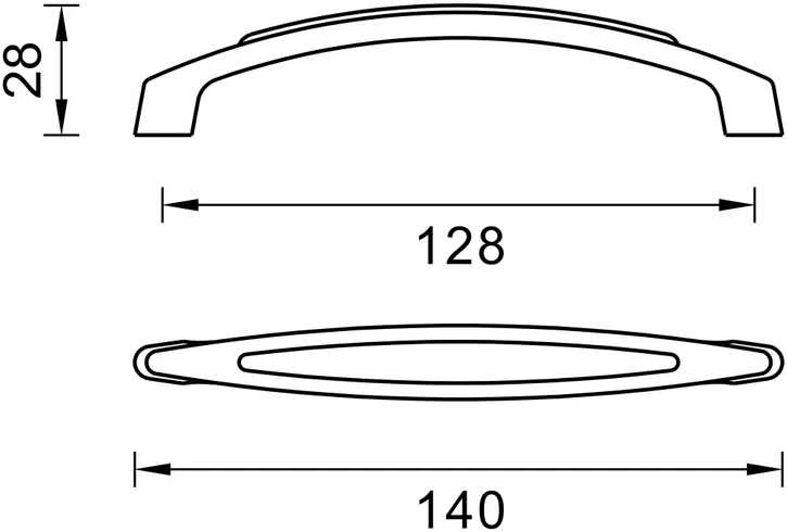 Domoletti FURNITURE HANDLE 2057/128 MAT NI MAHO