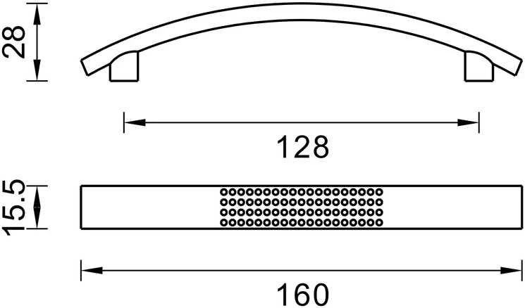 Domoletti FURNITURE HANDLE 2050L/128 CHROME