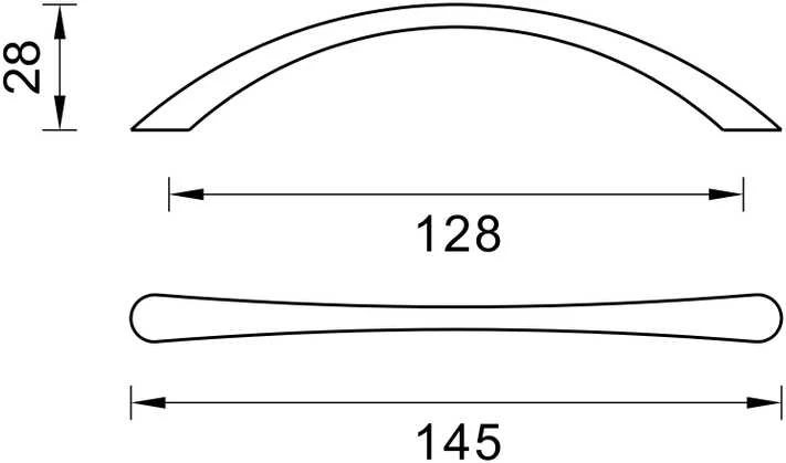 Domoletti FURNITURE HANDLE 211BL/128 MAT NIK