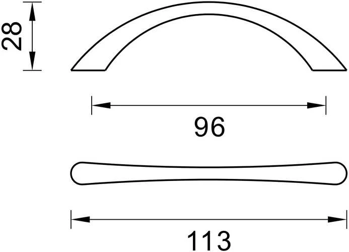 Domoletti FURNITURE HANDLE 211BM/96 MAT CR