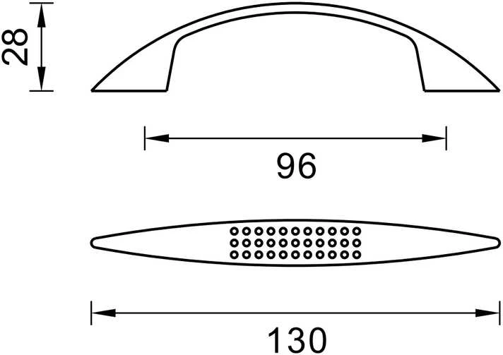 Domoletti FURNITURE HANDLE UN88/96 MAT CR