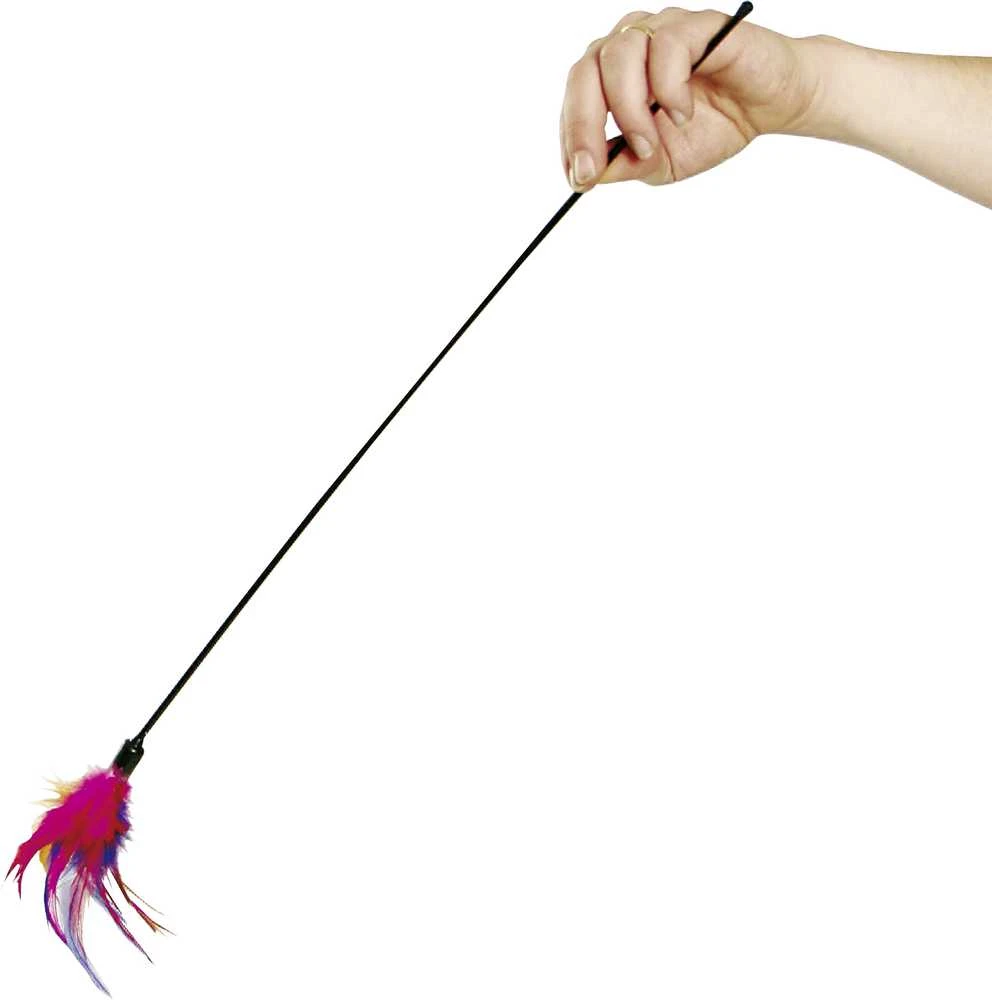 Žaislas katei Flamingo FEATHERSTICK, įvairių spalvų