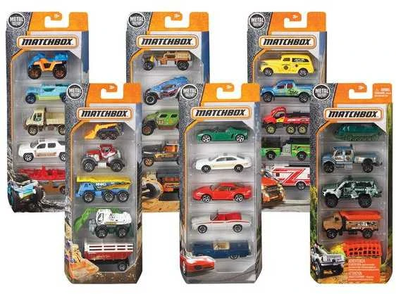 Mattel Penkių Matchbox automodelių rinkinys