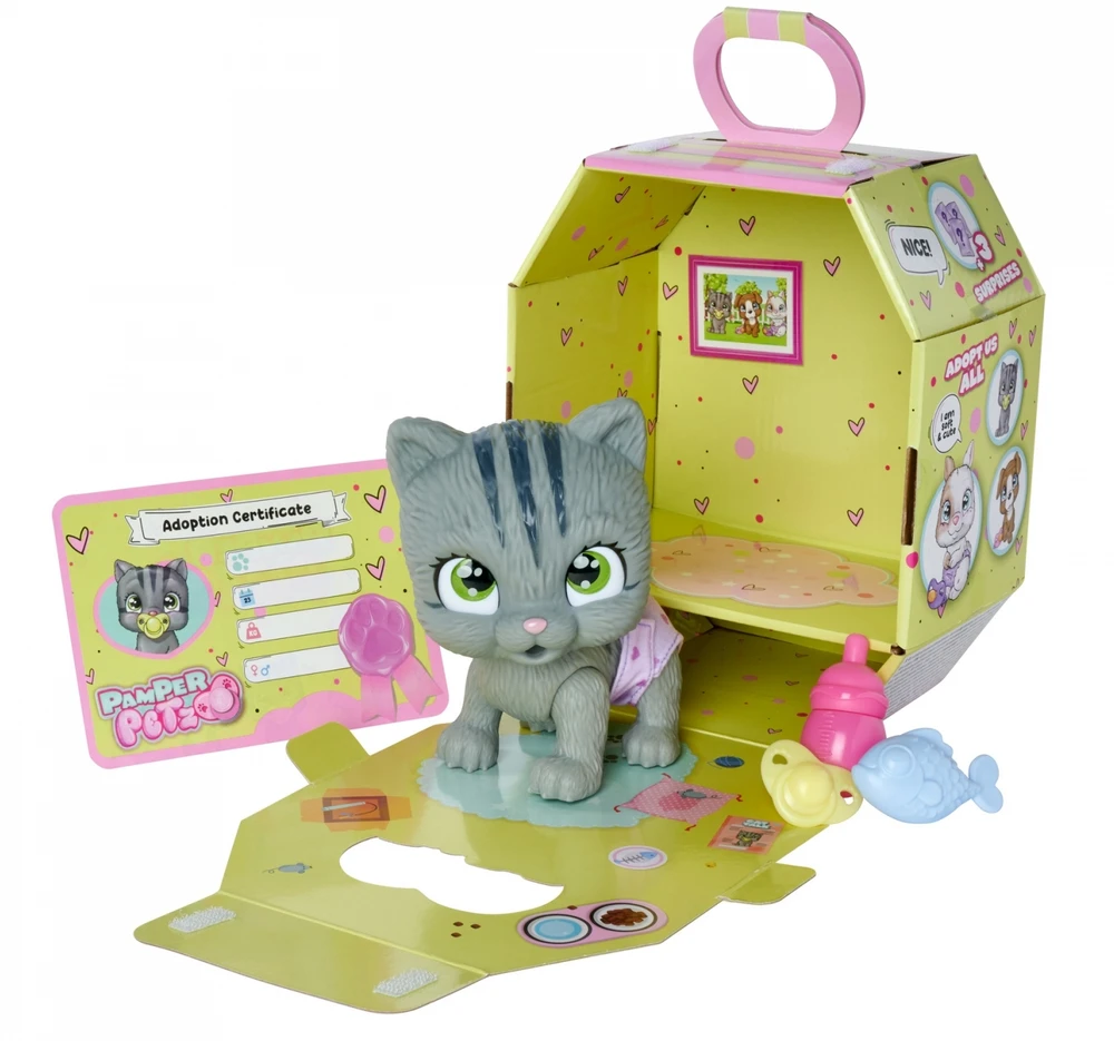 Rotaļu dzīvnieks Simba Pamper Petz Cat 105953051, 15 cm, angļu, daudzkrāsaina