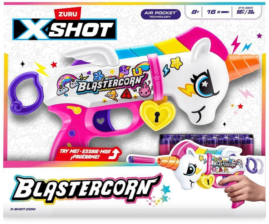 Rotaļu ierocis ar lodēm XSHOT Blastercorn 36729 Balta