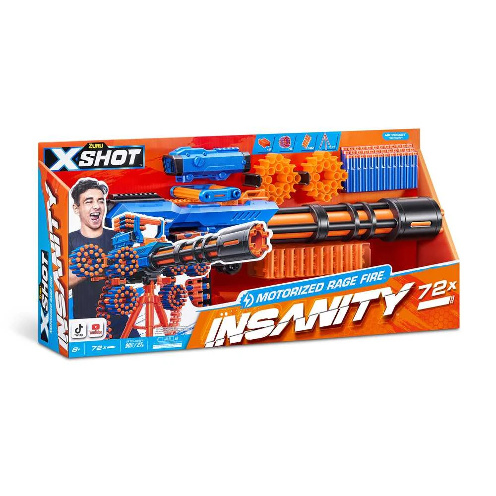 X-SHOT žaislinis šautuvas Motorized Rage Fire Insanity, 1 serija, 36605