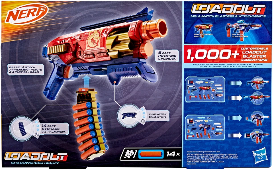 Žaislinis šautuvas Nerf Loadout Blaster Shadowspeed Recon