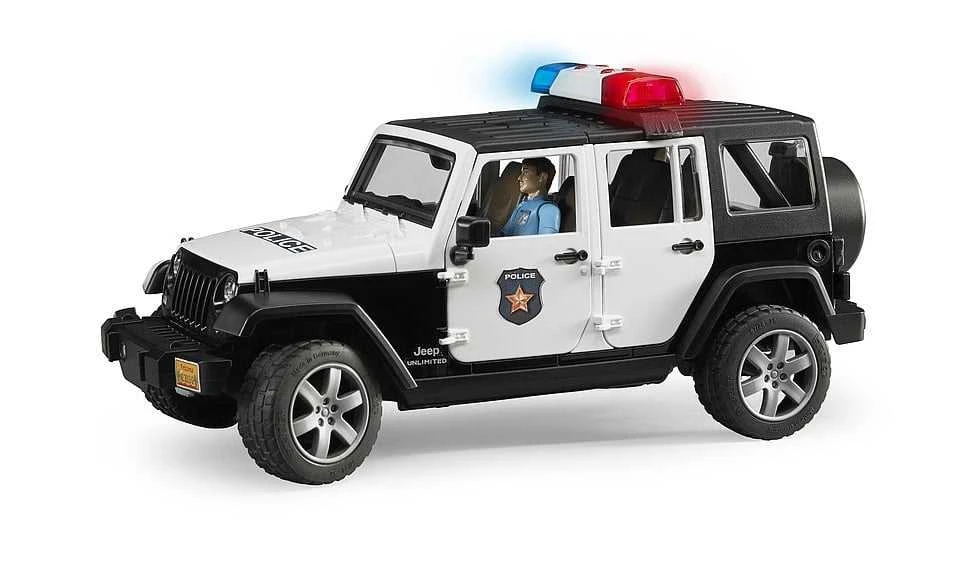 Žaislinė policijos mašina Bruder 2526, 1:16, juoda sp.