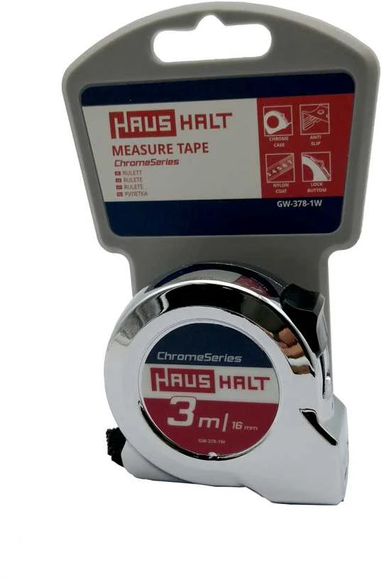 Haushalt Ruletė 3 m, 16 mm, GW-378-1W