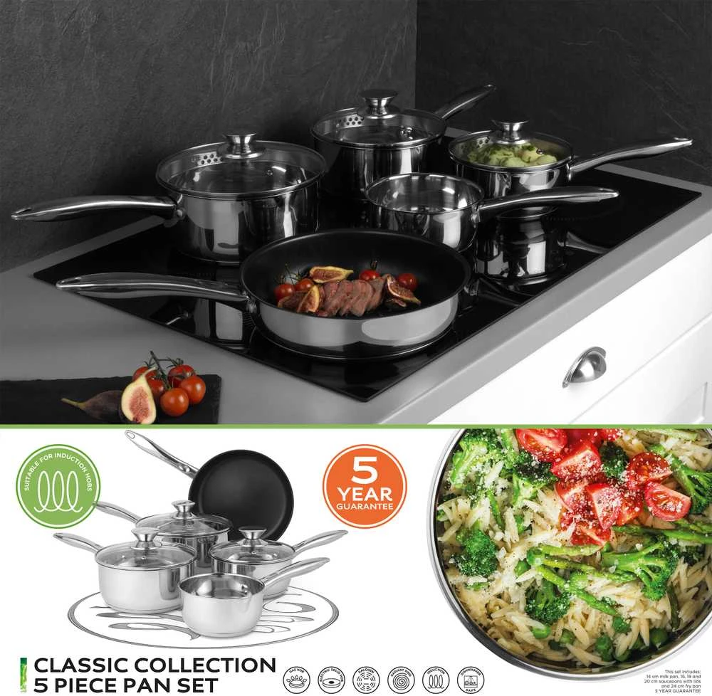 Russell Hobbs BW06572EU72 Classic collection S/S puodų rinkinys 5vnt