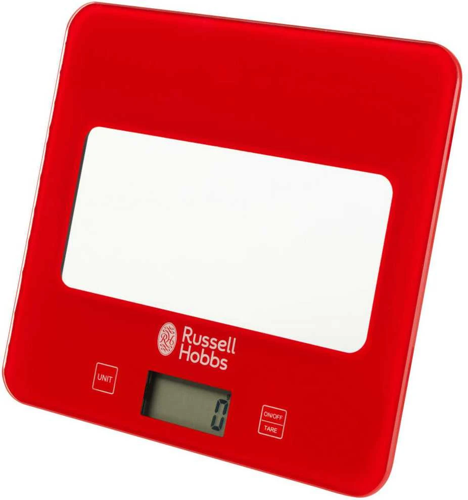Virtuvinės svarstyklės Russell Hobbs RH015711RAR Square digital scale 5kg red