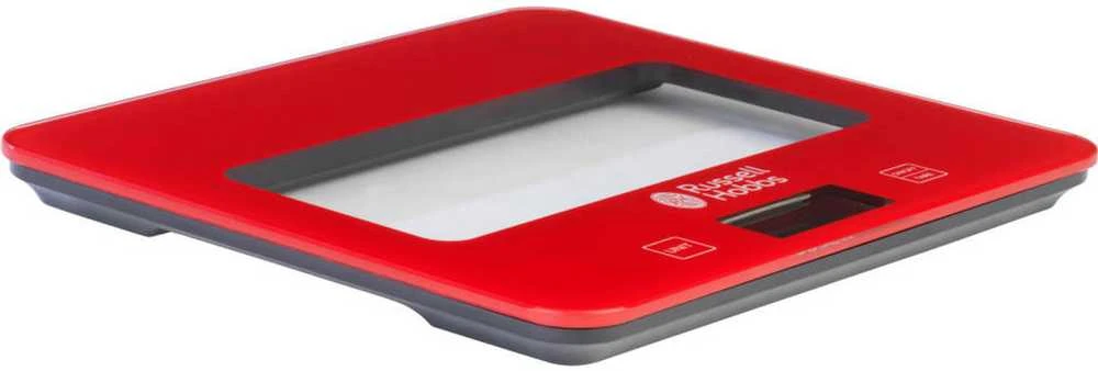 Virtuvinės svarstyklės Russell Hobbs RH015711RAR Square digital scale 5kg red
