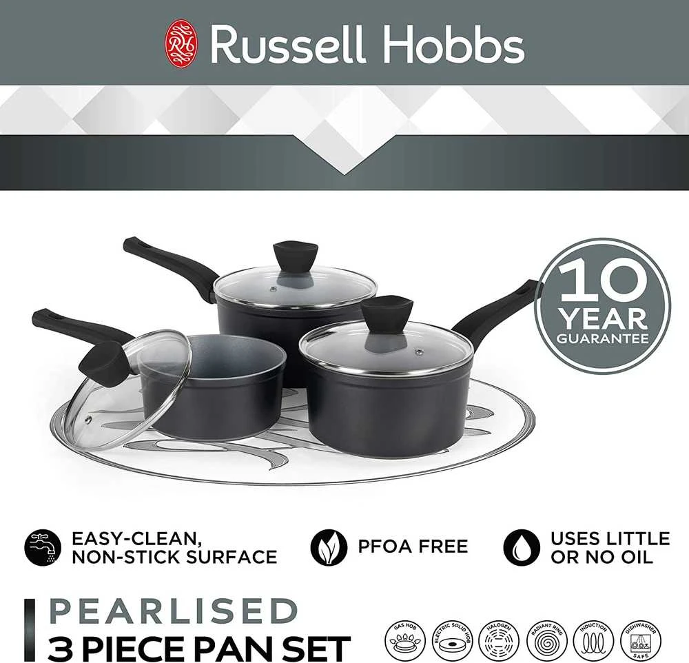 Russell Hobbs RH01706EU perlamutrinių puodų rinkinys, 3 vnt.