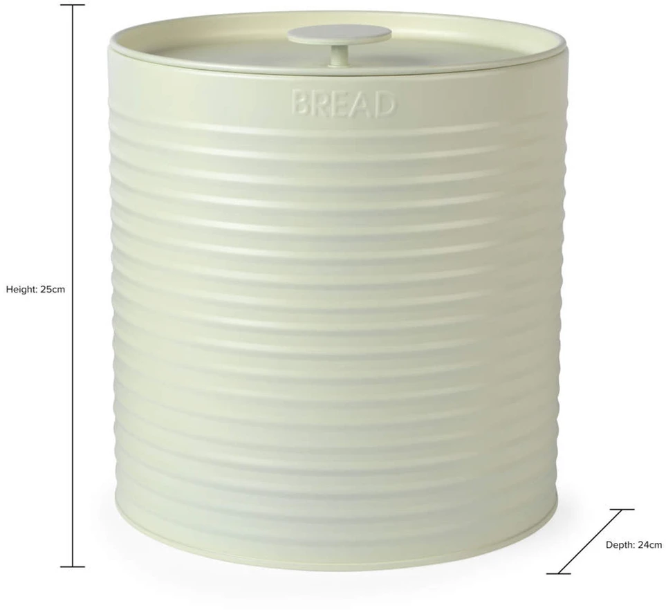 Russell Hobbs RH03269CEU7 Ribbed Bread Bin, Kreminis