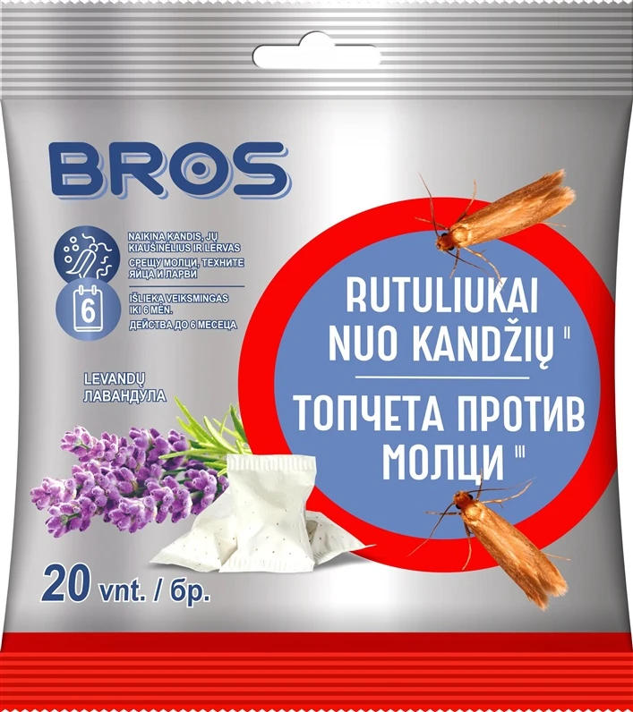 Bros LEVANDER MOTH BALLS 20PCS LT