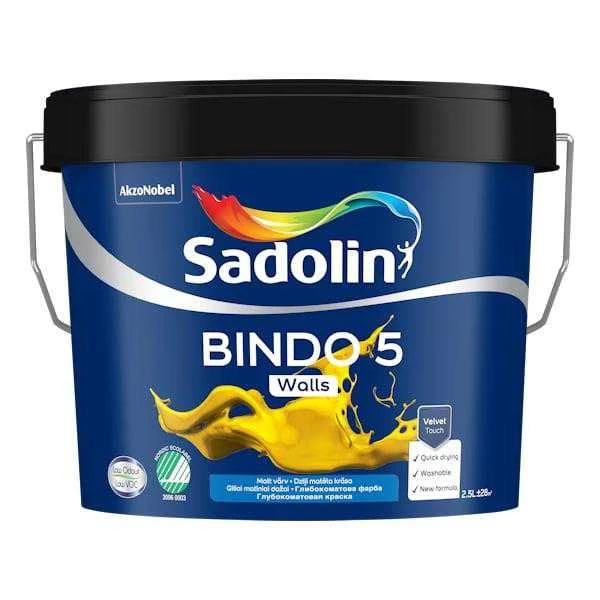 Dažai Sadolin Bindo 5, balta sp., 2.5 l
