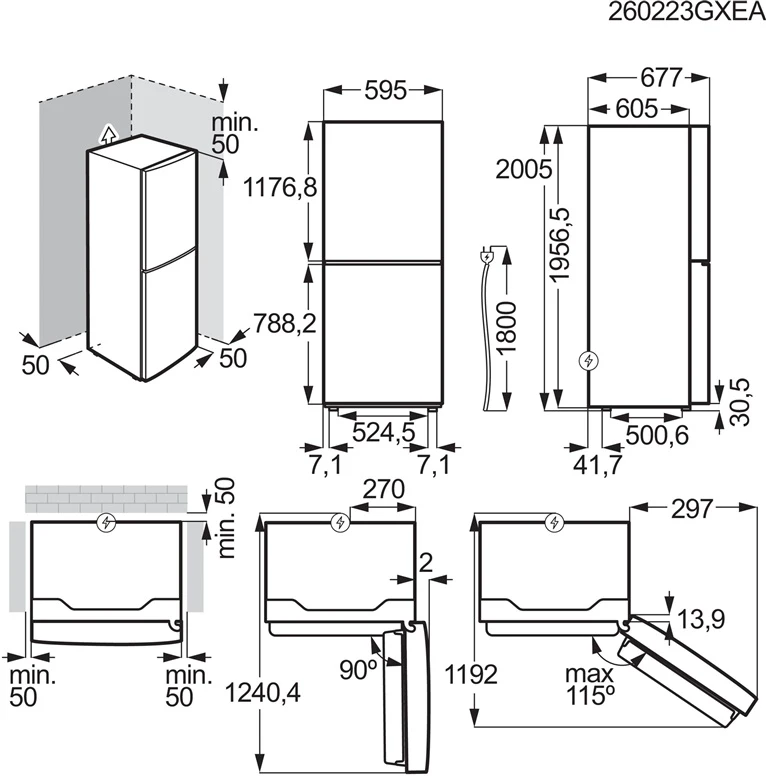 Šaldytuvas Electrolux LNT6HC37K1